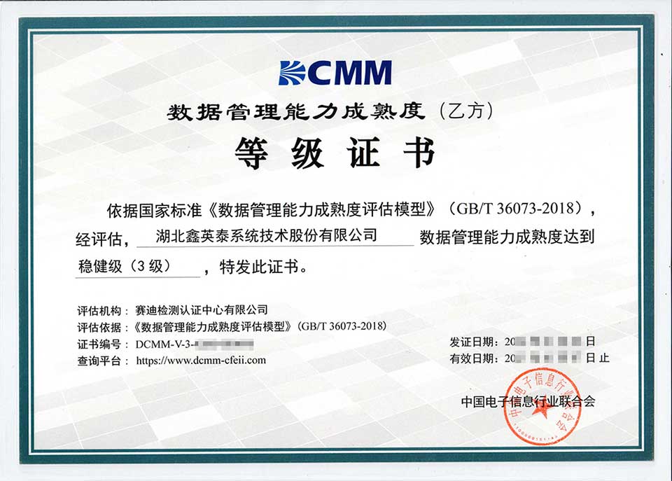 DCMM3-数据管理能力成熟度稳健级